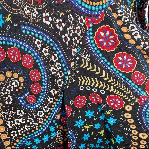 Context Exclusively at Lord & Taylor Floral Paisley Faux Wrap Linen Blend Skirt - Picture 6 of 16